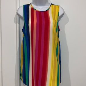 Cynthia Rowley Sheer Rainbow Blouse